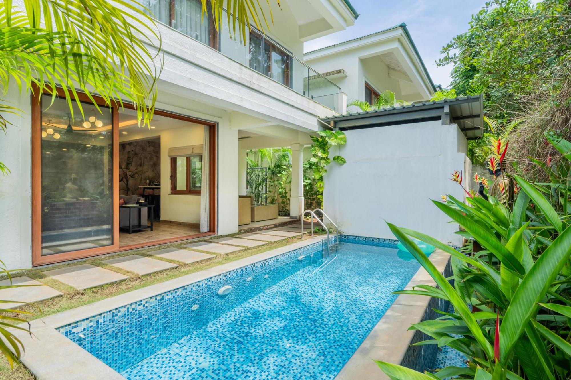 Elivaas 3 Bhk Pvt Pool & Bar - Villa Valerie Oxel المظهر الخارجي الصورة